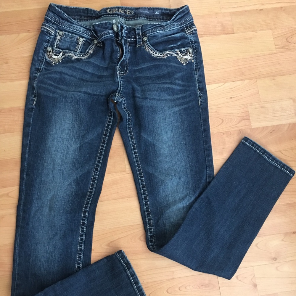 Grace in L.A. Skinny Jeans Size 30